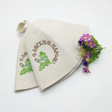 3Pcs Wool Hat for Sauna Banya Bath House Head Protection Embroidered Unisex