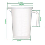 Transparent Kitchen Liquid Scale Measuring Cup Graduated Beaker 1000ml