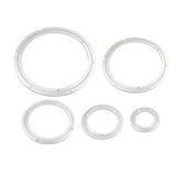 4 Pieces 16inch Aluminum Alloy Round Rotating Turntable Bearing Table Silver