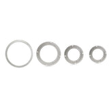 4 Pieces 16inch Aluminum Alloy Round Rotating Turntable Bearing Table Silver