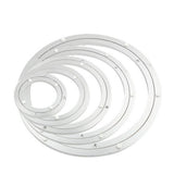 4 Pieces 16inch Aluminum Alloy Round Rotating Turntable Bearing Table Silver
