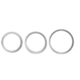 4 Pieces 16inch Aluminum Alloy Round Rotating Turntable Bearing Table Silver