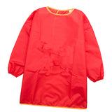Maxbell 2x Kids Long Sleeve Apron Drawing Painting Waterproof Smock Red Purple
