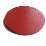 Maxbell 4pcs Natural Wood Round Serving Bread Plates Wooden Food Dish Tea Tray Red - Aladdin Shoppers