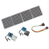 4pcs MAX7219 Dot Matrix 8x8 LED Display Module Arduino DIY Raspberry Pi Kit with 5P DuPont Cable