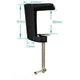 Metal Adjustable Arm Desk Clamp Table Lamp Clip Holder Stand Black