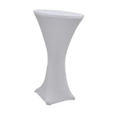 Maxbell 3pcs Stretch Cocktail Poseur Dry Bar Spandex Table Cover Cloth Decor White