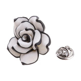 Maxbell Handmade Polymer Clay Flower Brooch Vintage Wedding Handcrafted White
