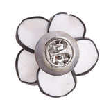 Maxbell Handmade Polymer Clay Flower Brooch Vintage Wedding Handcrafted White