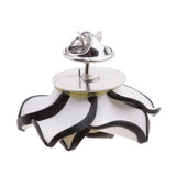 Maxbell Handmade Polymer Clay Flower Brooch Vintage Wedding Handcrafted White