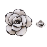 Maxbell Handmade Polymer Clay Flower Brooch Vintage Wedding Handcrafted White
