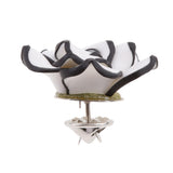 Maxbell Handmade Polymer Clay Flower Brooch Vintage Wedding Handcrafted White