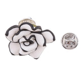 Maxbell Handmade Polymer Clay Flower Brooch Vintage Wedding Handcrafted White