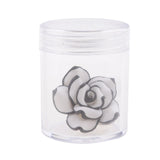 Maxbell Handmade Polymer Clay Flower Brooch Vintage Wedding Handcrafted White
