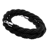 Maxbell Twisted Barrier Rope Queue Nylon for Post Stands Exhibition Crowd 3&2m Black