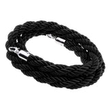 Maxbell Twisted Barrier Rope Queue Nylon for Post Stands Exhibition Crowd 3&2m Black