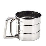 Maxbell Stainless Steel Scale Flour Sifter Cup Icing Sugar Shaker Strainer Sieve - Aladdin Shoppers