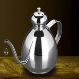 Stainless Steel Oil Can Drizzly Cruet Bottle Dispenser with Drip  0.35L