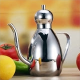 Stainless Steel Oil Can Drizzly Cruet Bottle Dispenser with Drip  0.35L