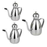 Stainless Steel Oil Can Drizzly Cruet Bottle Dispenser with Drip  0.35L