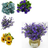 Maxbell 2Pcs Beautiful Lifelike Artificial Flower Home Office Decor Yellow Sunflower