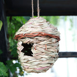 Maxbell 4x Grass House 12cm Handwoven Straw Bird Nest Hatching Breeding Grass Cave