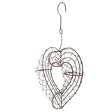 Maxbell 4Pcs 21cm Iron Heart Shape Succulent Pot Metal Hanging Planter Plant Holder
