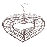 Maxbell 4Pcs 21cm Iron Heart Shape Succulent Pot Metal Hanging Planter Plant Holder