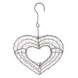 Maxbell 4Pcs 21cm Iron Heart Shape Succulent Pot Metal Hanging Planter Plant Holder