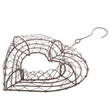 Maxbell 4Pcs 21cm Iron Heart Shape Succulent Pot Metal Hanging Planter Plant Holder