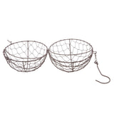 Maxbell 2pcs Retro Iron Moon Shape Succulent Pot Metal Hanging Planter Plant Holder