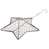 Maxbell 4Pcs 27cm Iron Star Shape Succulent Pot Metal Hanging Planter Plant Holder
