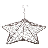Maxbell 4Pcs 27cm Iron Star Shape Succulent Pot Metal Hanging Planter Plant Holder