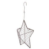 Maxbell 4Pcs 27cm Iron Star Shape Succulent Pot Metal Hanging Planter Plant Holder
