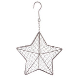 Maxbell 4Pcs 27cm Iron Star Shape Succulent Pot Metal Hanging Planter Plant Holder