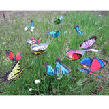Maxbell 100Pcs Garden Yard Planter Butterfly Stakes Dragonfly Decoration Butterfly