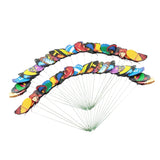 Maxbell 100Pcs Garden Yard Planter Butterfly Stakes Dragonfly Decoration Butterfly