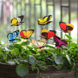 Maxbell 100Pcs Garden Yard Planter Butterfly Stakes Dragonfly Decoration Butterfly
