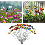 Maxbell 100Pcs Garden Yard Planter Butterfly Stakes Dragonfly Decoration Butterfly