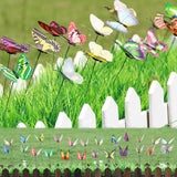 Maxbell 100Pcs Garden Yard Planter Butterfly Stakes Dragonfly Decoration Butterfly