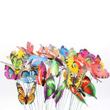 Maxbell 100Pcs Garden Yard Planter Butterfly Stakes Dragonfly Decoration Butterfly