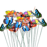 Maxbell 100Pcs Garden Yard Planter Butterfly Stakes Dragonfly Decoration Butterfly