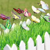 Maxbell 100Pcs Garden Yard Planter Butterfly Stakes Dragonfly Decoration Butterfly