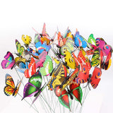 Maxbell 100Pcs Garden Yard Planter Butterfly Stakes Dragonfly Decoration Butterfly