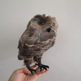 Maxbell 2pcs/set Artificial Owl Bird Feather Realistic Taxidermy Home Garden Decor