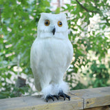 Maxbell 2pcs/set Artificial Owl Bird Feather Realistic Taxidermy Home Garden Decor