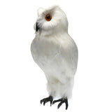 Maxbell 2pcs/set Artificial Owl Bird Feather Realistic Taxidermy Home Garden Decor
