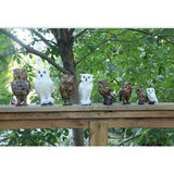 Maxbell 2pcs/set Artificial Owl Bird Feather Realistic Taxidermy Home Garden Decor