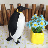 2Pcs Artificial Simulation Ornaments Feathered Fake Penguin Decor L +M