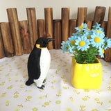 2Pcs Artificial Simulation Ornaments Feathered Fake Penguin Decor L +M